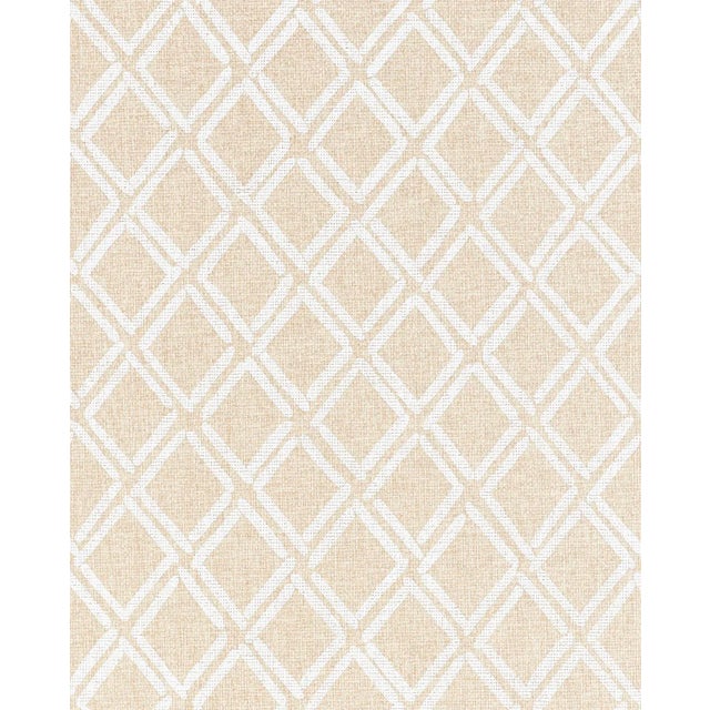 Contemporary Sample - Schumacher Dina Paperweave Wallpaper in Natural For Sale - Image 3 of 3