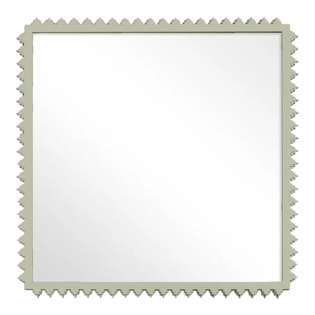 Fleur Home Carnival Muses Square Mirror in Mizzle, 24.5x24.5 For Sale