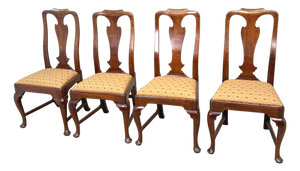 George I Walnut Dining Chairs, 1720s, Set of 4