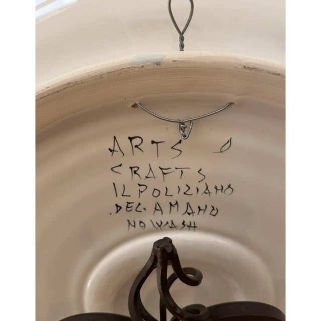 Ceramic Mid 20th Century Large 24" Rare Signed Maiolica Platter Il Poliziano Arts & Crafts Enrico Pratesi For Sale - Image 7 of 7