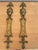 Art Nouveau Austrian antique brass keyhole plates with caryatids heads.