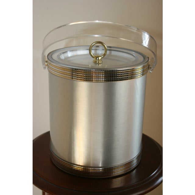 1970s 1970s Silver Gold Mosaic Ice Bucket by Georges Briard For Sale - Image 5 of 10
