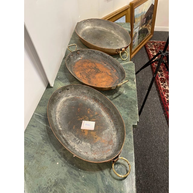 French French Copper Sauce Pots in Different Sizes, 19th Century - Set of 3 For Sale - Image 3 of 5