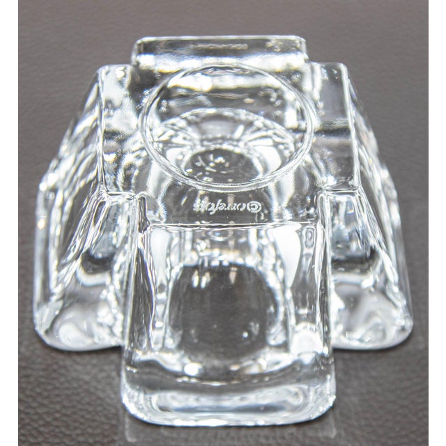 Glass Orrefors Sweden Crystal Votive Candle Holder 1970 For Sale - Image 7 of 12