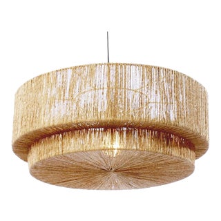 2-Tier Jute Cocktail Pendant For Sale
