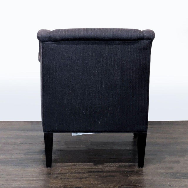2000 - 2009 McCreary Modern Lounge Chair – Dark Gray Upholstered Armchair For Sale - Image 5 of 8