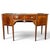 An elegant English Regency sideboard crafted in richly figured mahogany and embellished with refined satinwood line inlay...
