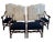 Ebony 19th Century French Os De Mouton (Mutton Bone) Arm Chairs - Set of 4 For Sale - Image 8 of 8