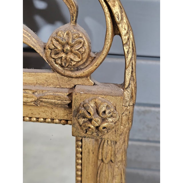 Late 20th Century Friedman Brothers Eagle Mirror Williamsburg Style Gold Gilt Frame For Sale - Image 10 of 16