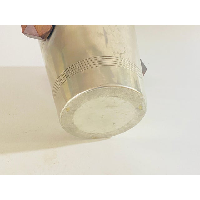Ice Bucket in Sylver Metal with Wood Handles, France, 1930s For Sale - Image 6 of 16