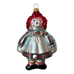 Late 20th Century Kurt Adler Polonaise Collection Christmas Ornament Raggedy Ann 6"
