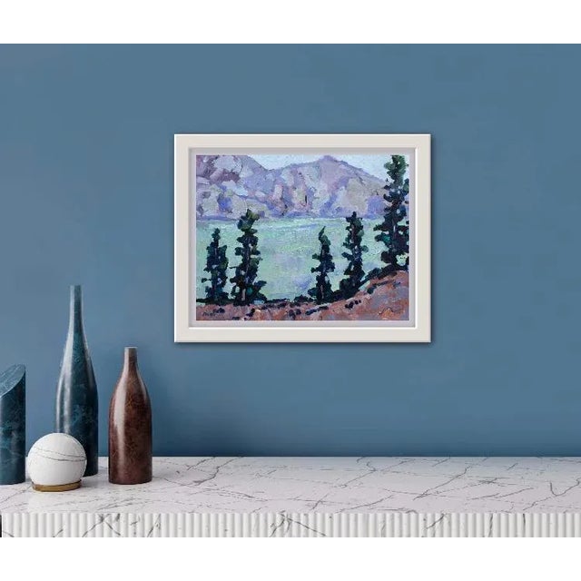 Contemporary Secret Lake, Modern Impressionist Oil Painting For Sale - Image 3 of 8