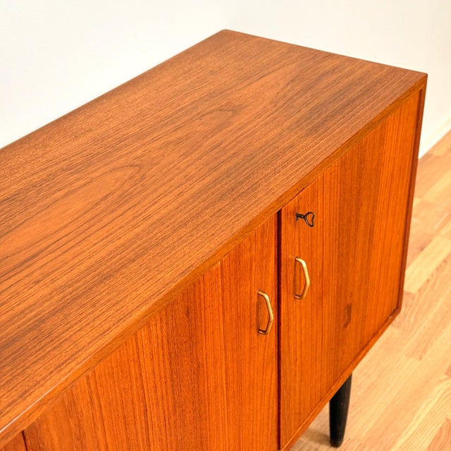 Vintage Swedish Sideboard in Teak, 1950s For Sale - Image 3 of 18