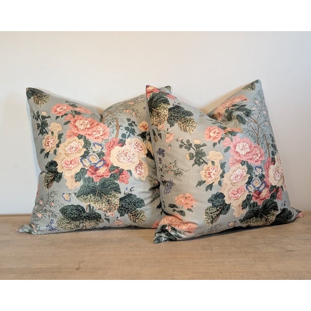 Traditional Lee Jofa Althea Pillows in River For Sale - Image 3 of 7