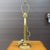 Vintage Homestead Shoppe of Indiana Brass Candlestick Lamp With Scrolled Brass Handle For Sale In Philadelphia - Image 6 of 11