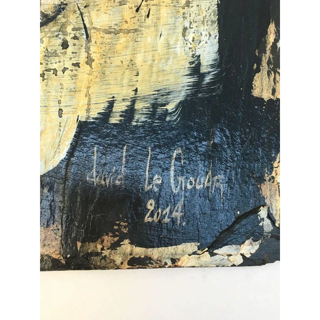 Skull 2014 32x22cm Mixed media on slate Signature and date on the back This piece is attributed to the mentioned...