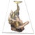 1960s Mid-Century Sculptural Gold Nude Mermaid & Dolphin Coffee Table W/ Glass Top For Sale - Image 5 of 11