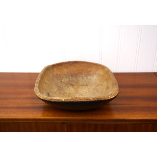 Early 19th C. Carved Swedish Folklore Wooden Bowl, 1812. Very old Swedish folk art wooden bowl, perfect as a centerpiece...