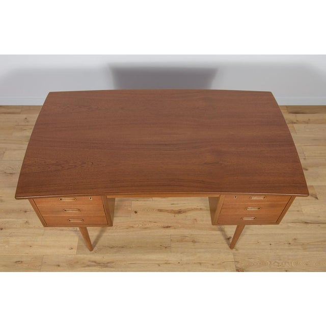 Mid-Century Freestanding Teak Desk, 1960s For Sale - Image 10 of 18