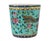 Chinoiserie Antique Chinoiserie Famille Rose Porcelain Jardiniere With Turquoise Glaze 8"h For Sale - Image 3 of 12