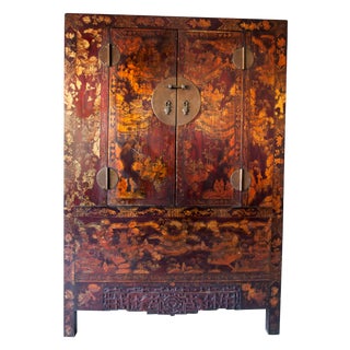 18th Century Hand Painted Chinese Armoire For Sale
