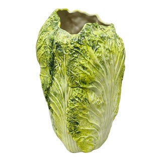 1989 Fitz & Floyd Lettuce Vase For Sale