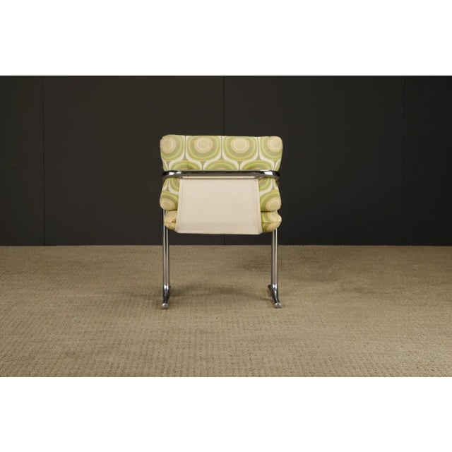 Set of Four Jerry Johnson 'Arcadia' Chrome Sling Chairs for Landes, 1970s For Sale - Image 16 of 17