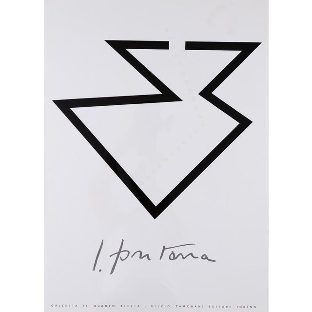 Lucio Fontana, Concetto Spaziale Nero, Original Signed Silkscreen Poster For Sale - Image 6 of 6