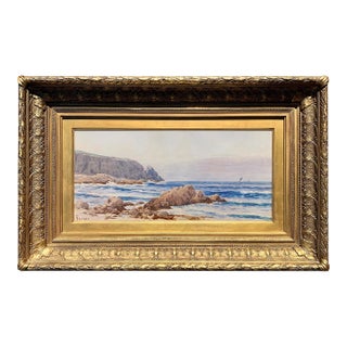 Late 19th Century "Coast of Grand Manan Island," a Watercolor by Hudson River School Artist Alfred Thompson Bricher (1837-1908) For Sale