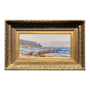 Late 19th Century "Coast of Grand Manan Island," a Watercolor by Hudson River School Artist Alfred Thompson Bricher (1837-1908)