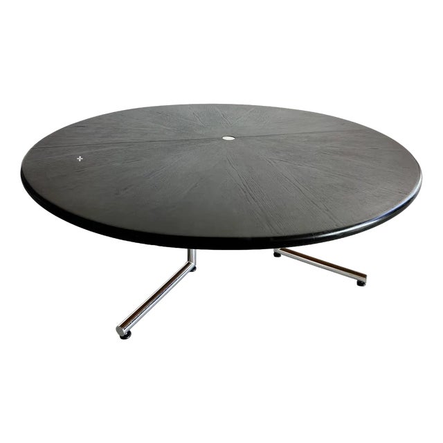 Vintage Table in Steel and Wood, 1970 For Sale