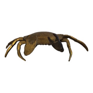 Articulate Brass Crab Catchall For Sale