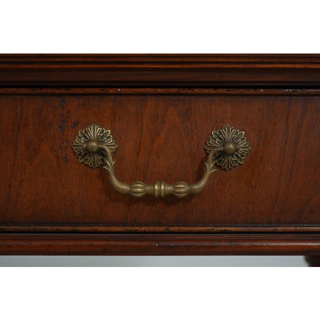 Jonathan Charles Mahogany 2 Drawer Console For Sale - Image 13 of 18