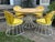 Mid-Century Modern 1960s Max Stout Sculptural Wrought Iron Patio Dining Set – Round Table + 4 Hoop Chairs, Atomic Modern For Sale - Image 3 of 14