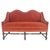 Brick Red William & Mary Style Brick Red Camel Back Upholstery Walnut Base Sofa Loveseat For Sale - Image 8 of 15