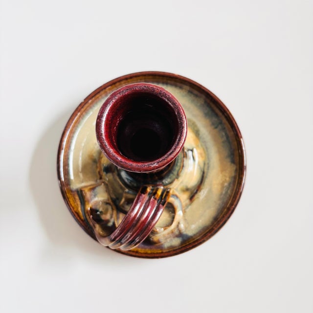 Vintage Studio Pottery Candle Holder For Sale - Image 4 of 12