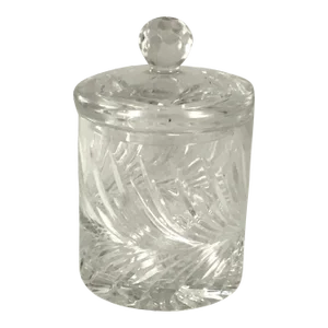 1980s Cut Glass Biscuit Jar