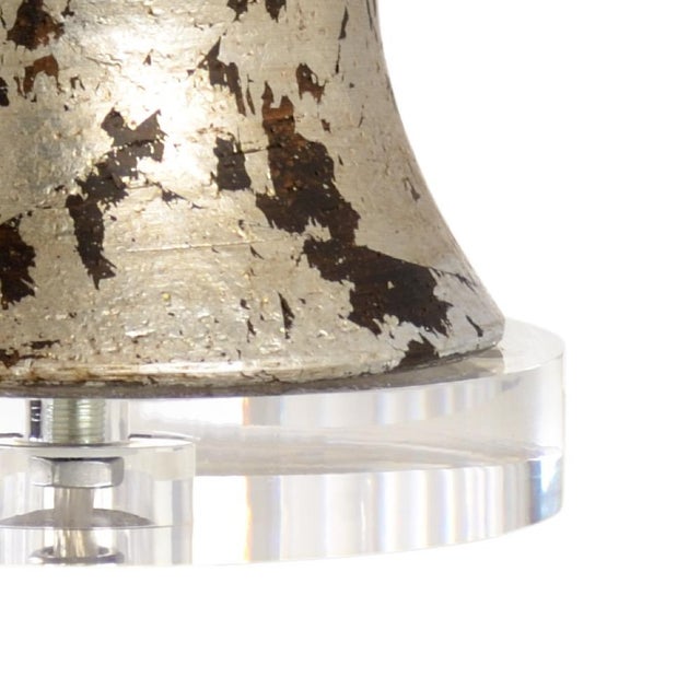 Old silver hand made florentine terra cotta 30h x 6w x 6d Shade Dimensions: top(14) bottom(17) side(10)