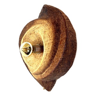 Brutalist Dutch Ceramic Wall Light Sconce, 1970s For Sale