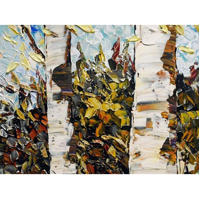 Maya Eventov "Over Yonder" Original Acrylic Flowers H.Signed Adl090915-15 For Sale - Image 10 of 10