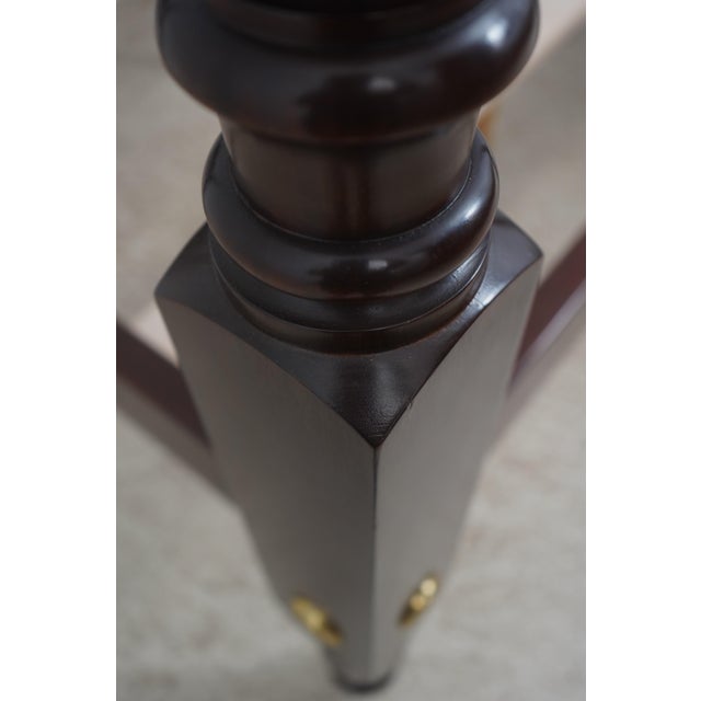 Stickley Colonial Williamsburg Carved Mahogany Queen Poster Bed For Sale - Image 9 of 18