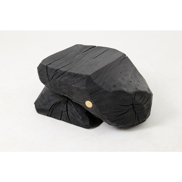 Sculptural Hardwood Stool by Logniture For Sale - Image 6 of 17