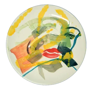 A Kiss of Autumn - Original Hand-made Flat Ceramic Dish by A. Kurakina - 2019 2019