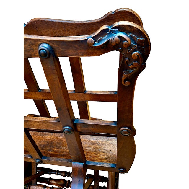 Antique Renaissance Revival Flexible Folio Stand on Casters For Sale - Image 9 of 14
