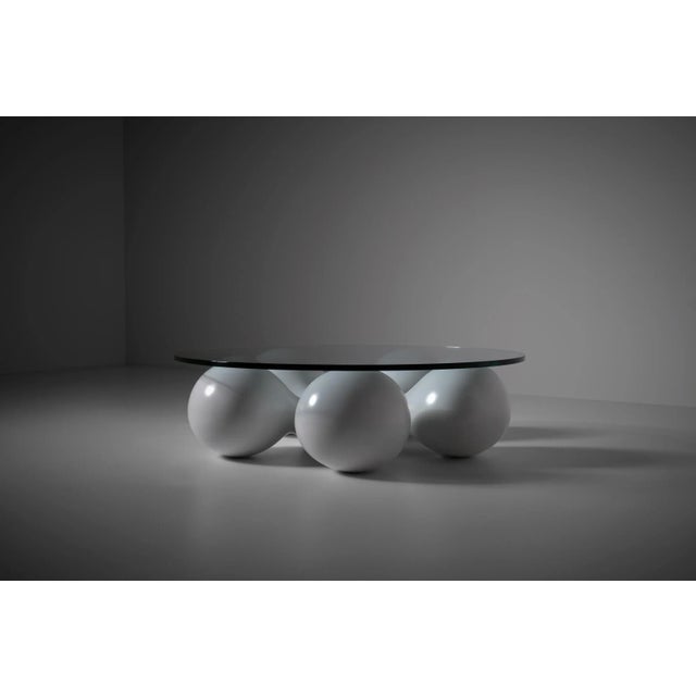 Textile Space Age Coffee Table by Huub & Adelheid Kortekaas, 1970s For Sale - Image 7 of 8