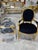 1990s Baroque Black Velvet Accent Chair With Luxurious Gold Leaf Details For Sale - Image 5 of 8