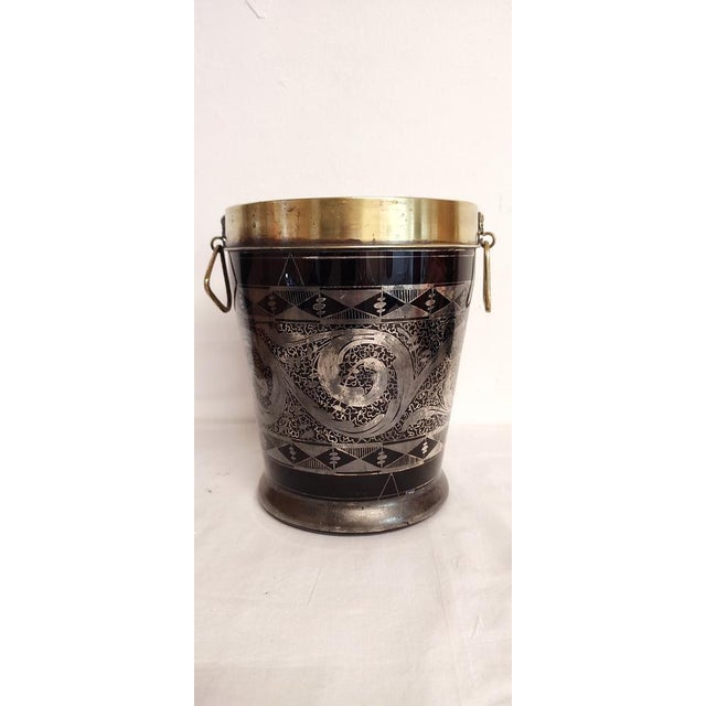 Glass and Brass Cooler, France, 1950s For Sale - Image 11 of 11