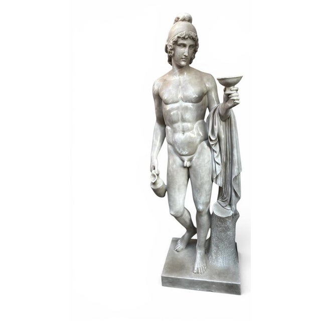 Stone Italian Artist, Large Sculpture of Ganymede, 20th Century, Marble For Sale - Image 7 of 14