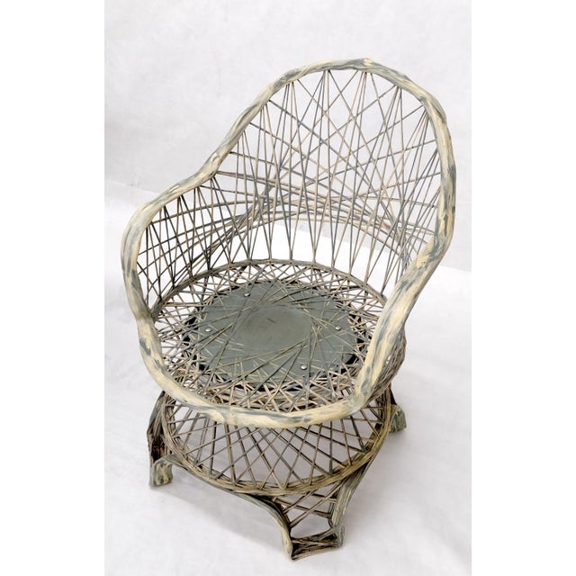 Russel Woodard Spun Fiberglass Oval Racetrack Dining Table 4 Chairs Outdoor Set For Sale - Image 9 of 18