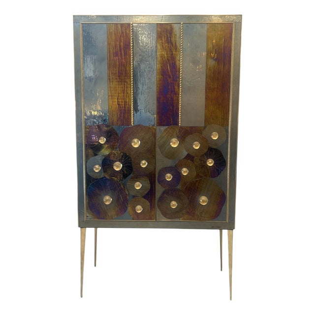 Murano Glass Water Lily Cabinet For Sale